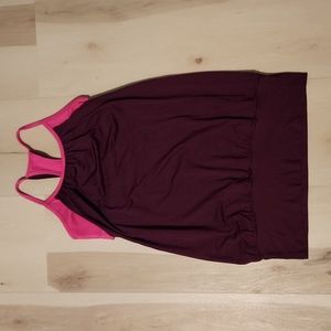 Lululemon Burgundy/Pink No Limits Tank Top XS